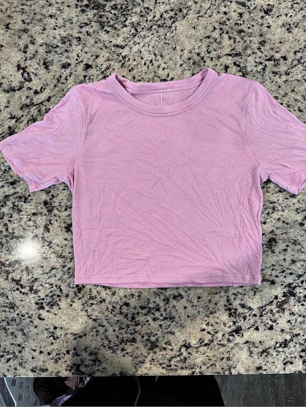 Lululemon Hold Tight Straight-Hem Cropped T-Shirt Pink